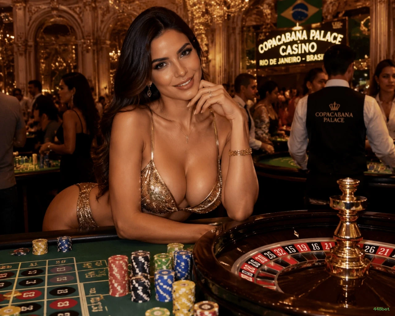 Imagem promocional do cassino online da 448bet mostrando jogos ao vivo